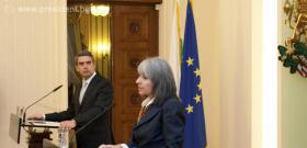 21 януари 2013 г., Президентът Росен Плевнелиев и вицепрезидентът Маргарита Попова дадоха пресконференция по повод една година от встъпването си в длъжност.