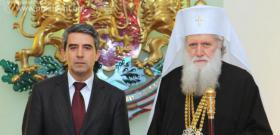 Президентът Росен Плевнелиев се срещна на Дондуков 2 с Негово Светейшество патриарх Неофит и ръководството на Българската православна църква.