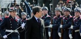 Президентът Росен Плевнелиев участва в тържествената церемония по издигането на националния флаг на Паметника на Незнайния воин по случай националния празник 3 март