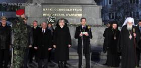 Президентът Росен Плевнелиев участва в тържествената заря-проверка в столицата по случай националния празник 3 март и 135-годишнината от Освобождението на България