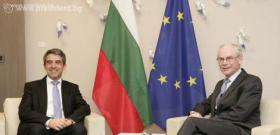 В Брюксел президентът Росен Плевнелиев проведе работна среща с президента на Европейския съвет Херман Ван Ромпой.