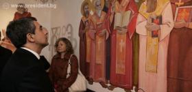 Президентът Росен Плевнелиев посети българския параклис Св. Методий в Елванген.. 