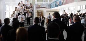 Двамата президенти Румен Радев и Александър Вучич присъстваха на рецитал на ученици от гимназията „Св. Св. Кирил и Методий“ на български и сръбски език