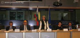 7 ноември 2012 г., Брюксел. Вицепрезидентът Маргарита Попова откри Конференция „Политики за българите в чужбина”. 