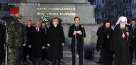 Президентът Росен Плевнелиев участва в тържествената заря-проверка в столицата по случай националния празник 3 март и 135-годишнината от Освобождението на България