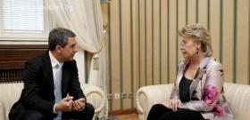 Президентът Росен Плевнелиев се срещнa със заместник-председателя на ЕК Вивиан Рединг.