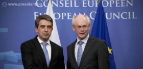 Президентът Плевнелиев се срещна в Брюксел с президента на Европейския съвет Херман Ван Ромпой.